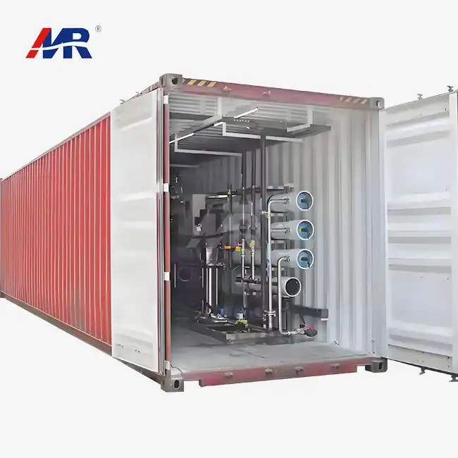 How is a containerised RO solution adapted for disaster relief or temporary use?